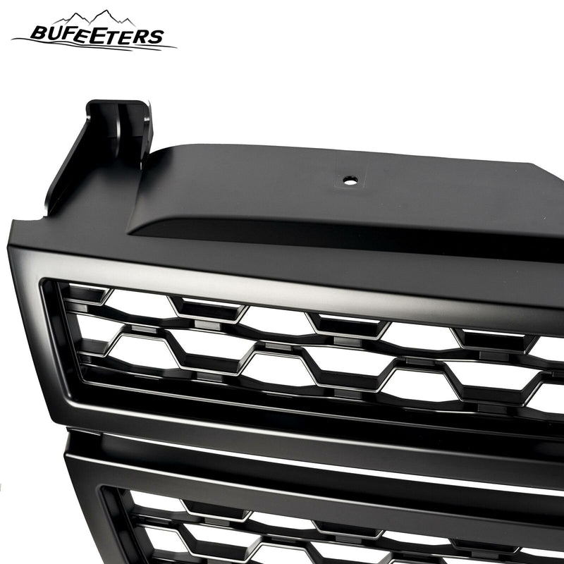 BUFEETERS Front Buper Upper Grille  Fit For 2005 2006 2007 Chevy Silverado 1500 2500HD 3500,Honeycomb Style,Matte Black