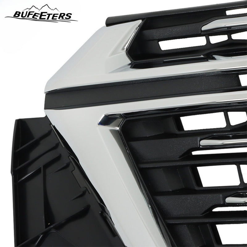 BUFEETERS  Front Bumper Upper Grille Chrome Surround Fit For 2022 2023 Chevy Chevrolet Traverse,Horizontal Billet Style,Chrome&Black