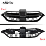 BUFEETERS Front Upper Grille Assembly Fit For 2020 2021 2022 Honda CR-V CRV,Honeycomb Style,Gloss Black