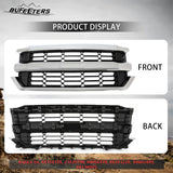BUFEETERS Front Bumper Upper Grille Fit For 2016 2017 2018 2019 Chevrolet Silverado 1500,Honeycomb Style,Chrome&Black