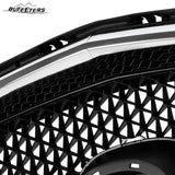 BUFEETERS Front Bumper Upper Grille Assembly Fit For 2017 2018 2019 2020 2021 Mazda CX-5 CX5,Mesh Style,Chrome&Black