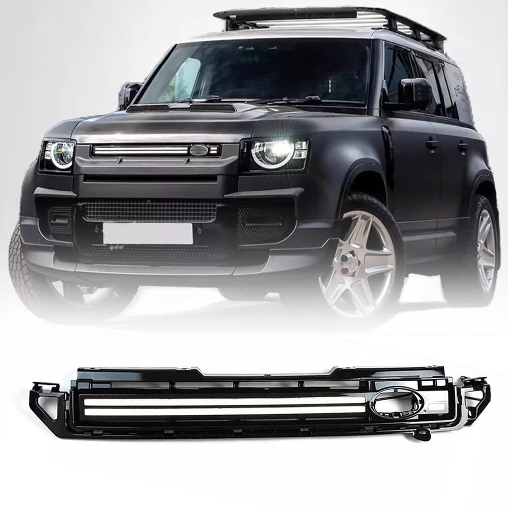 BUFEETERS  LED Grille Trim Strips Fit For 2020 2021 2022 2023 2024 Defender 90 110 130,LED lights Style,Black