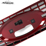 BUFEETERS Front Bumper Upper Grille Fit For 2017 2018 2019 F-250 F-350 F-450 F-550 Super Duty,Platinum Style,RR Ruby Red&Matte Black