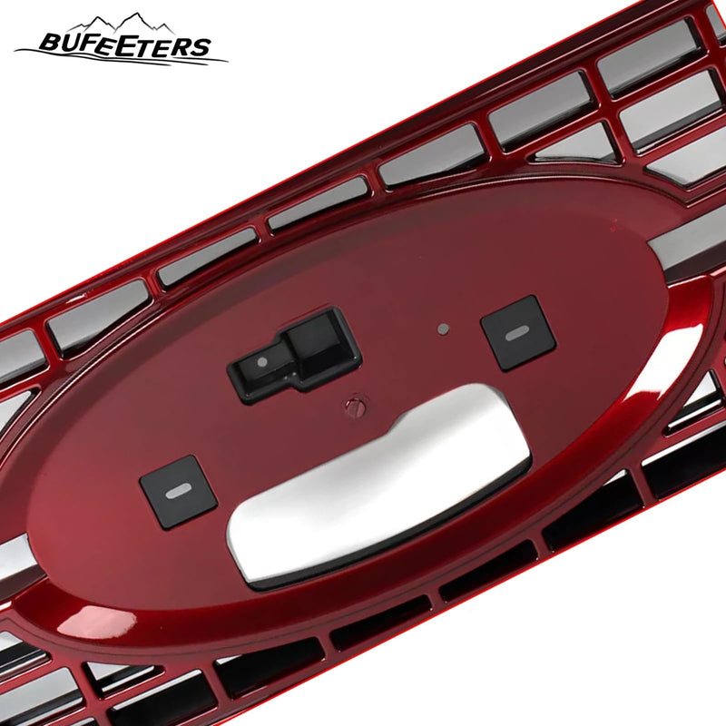 BUFEETERS Front Bumper Upper Grille Fit For 2017 2018 2019 F-250 F-350 F-450 F-550 Super Duty,Platinum Style,RR Ruby Red&Matte Black