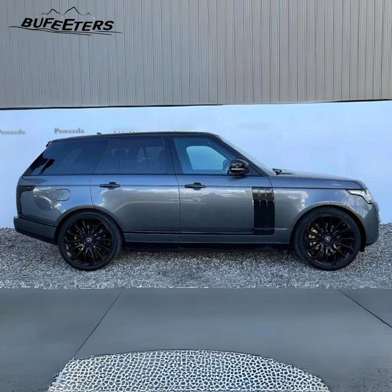 BUFEETERS  Front Grille Mesh Side Vent Body Trim Fit For 2014 2015 2016 2017 Land Rover Range Rover,Mesh Style,Gloss Black