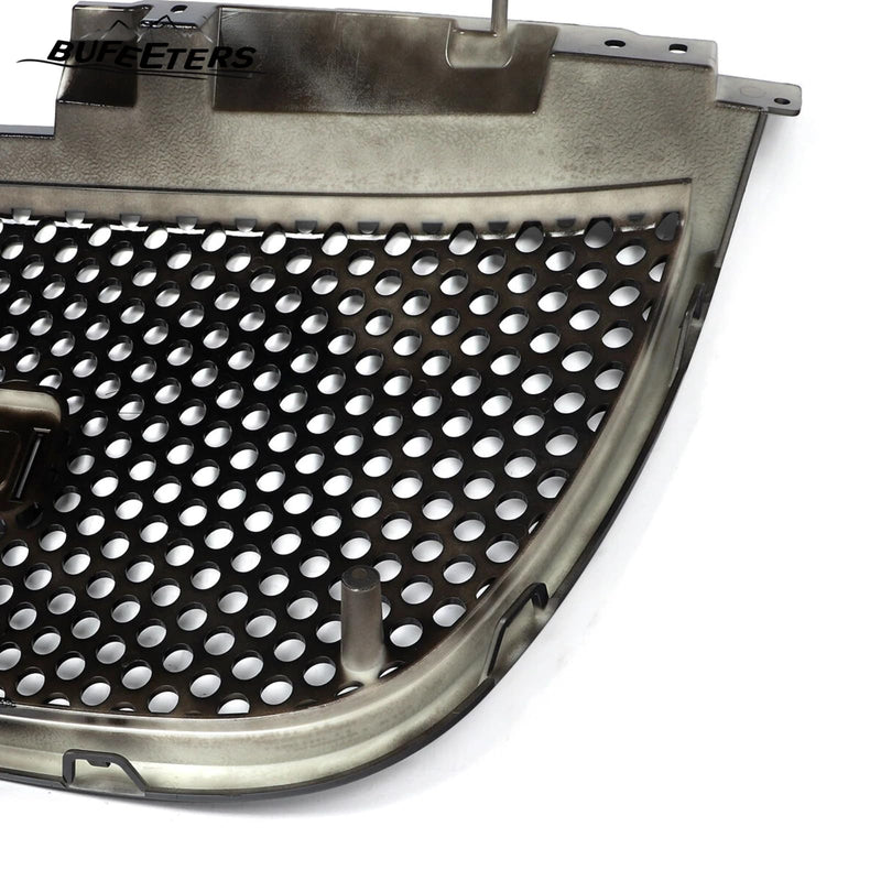 BUFEETERS Front Upper Grille Round Hole Mesh Fit For 2007 2008 2009 2010 2011 2012 2013 2014 GMC Yukon/Yukon XL,Denali Style,Gloss Black