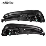 BUFEETERS  5PCS Front Lower Grille & Fog Light Assembly Fit For 2013 2014 2015 Honda Civic Sedan,Mesh Style,Black