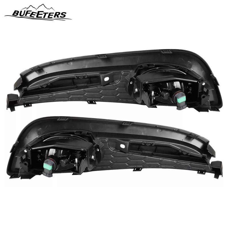 BUFEETERS  5PCS Front Lower Grille & Fog Light Assembly Fit For 2013 2014 2015 Honda Civic Sedan,Mesh Style,Black