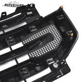 BUFEETERS Front Bumper Upper Grille Fit For 2020 2021 2022 F-250 F-350 F-450 F-550 Super Duty,Platinum Style,Chrome&Black