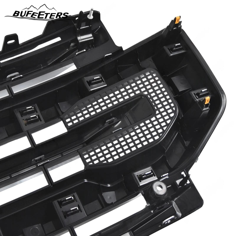 BUFEETERS Front Bumper Upper Grille Fit For 2020 2021 2022 F-250 F-350 F-450 F-550 Super Duty,Platinum Style,Chrome&Black