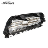 BUFEETERS Front Bumper Upper Chrome Grille Assembly Fit For 2016 2017 2018 2019 2020 2021 2022 Toyota Tacoma,Mesh Style,Chrome&Silver
