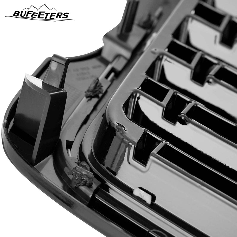 BUFEETERS Front Bumper Upper Grille Fit For 2013 2014 2015 2016 2017 Land Rover Range Rover Vogue L405,Mesh Style,Gloss Black
