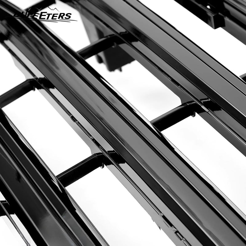 BUFEETERS Front Bumper Upper Grille Fit For 2022 2023 2024 Chevy Silverado 1500 High Country,Horizontal Billet Style,Gloss Black