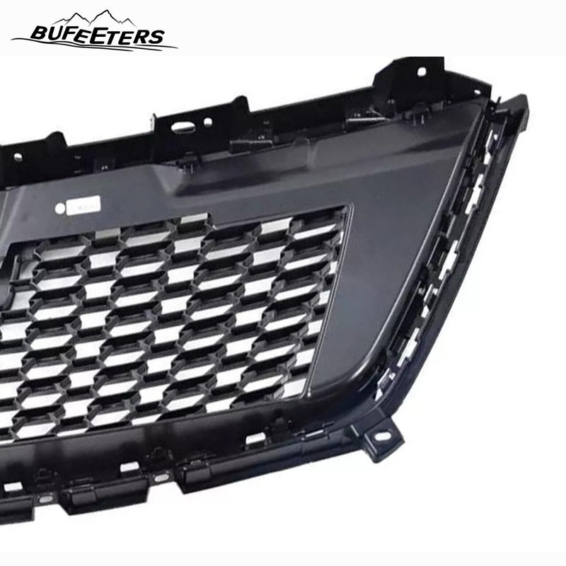 BUFEETERS   Front Bumper Upper Grille W/Camera Hole Fit For 2017 2018 2019 2020 2021 Cadillac XT5,Diamond Style,Chrome&Black