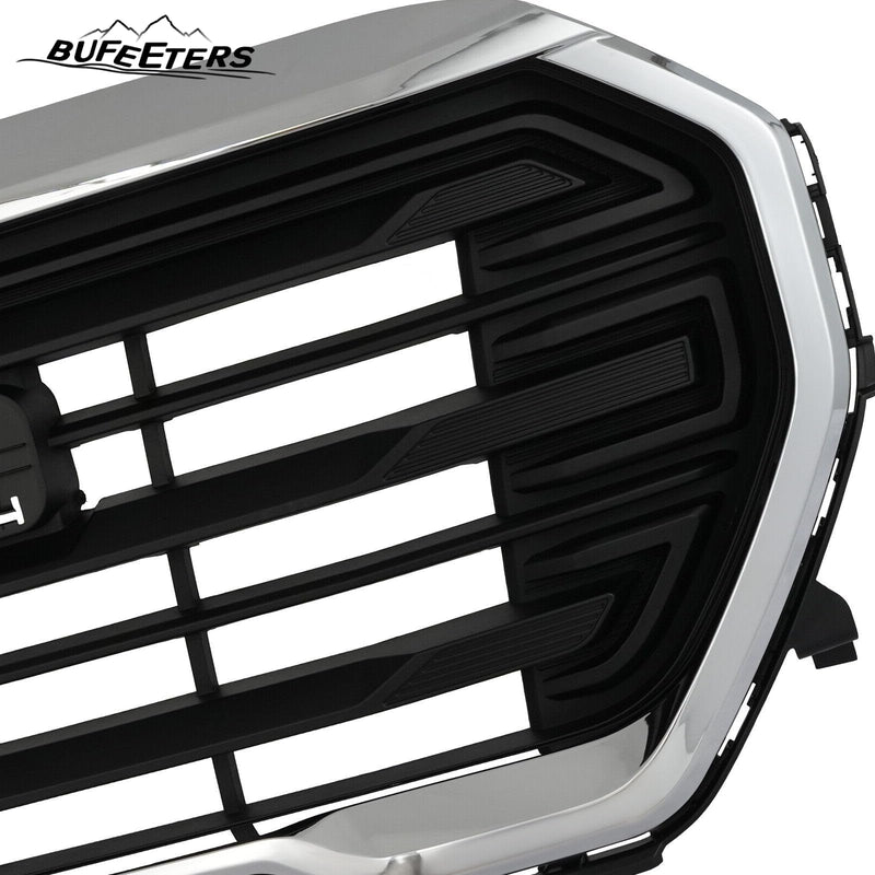 BUFEETERS  Front Bumper Upper Grille Fit For 2022 2023 GMC Terrain,Denali Style,Chrome&Black
