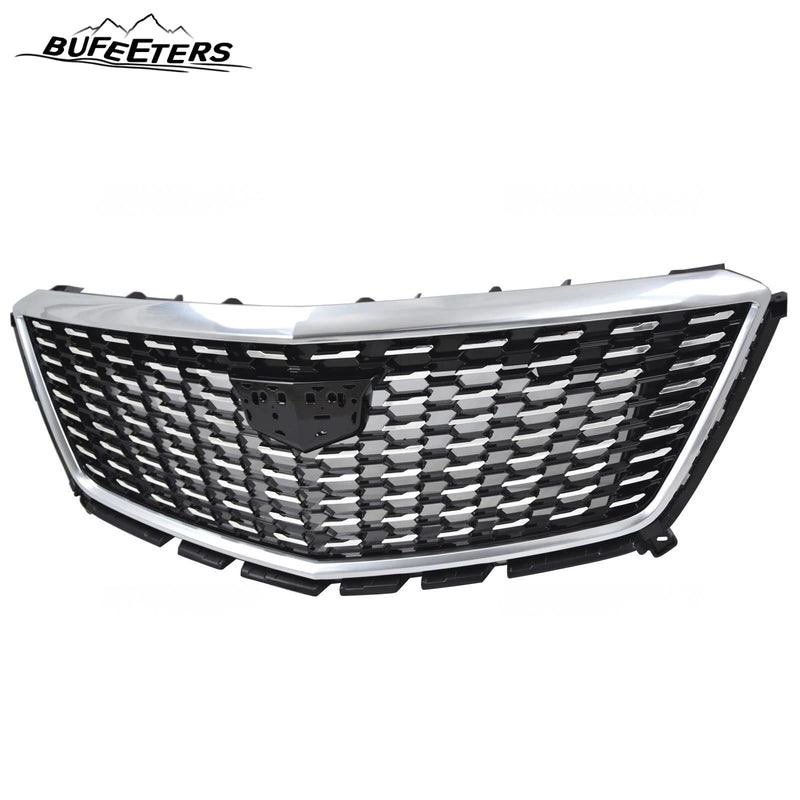 BUFEETERS   Front Bumper Upper Premium Luxury Grille Fit For 2020 2021 2022 2023 2024 Cadillac XT5,Diamond Style,Black&Silver