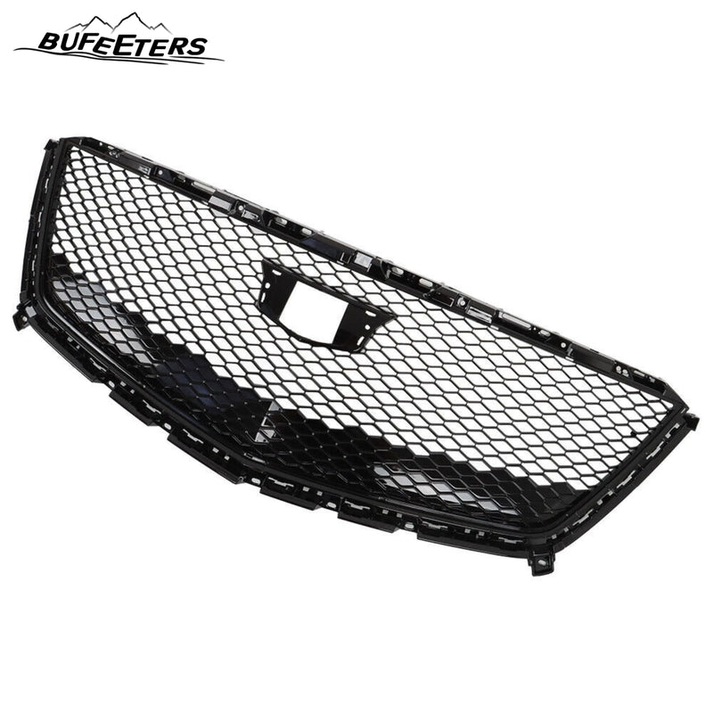BUFEETERS   Front Bumper Upper Grille Fit For 2016 2017 2018 2019 2020 2021 Cadillac XT5,Mesh Style,Gloss Black
