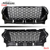 BUFEETERS  Front Bumper Upper Grille Fit For 2017 2018 2019 Ford Escape Kuga,Honeycomb Style,Gloss Black