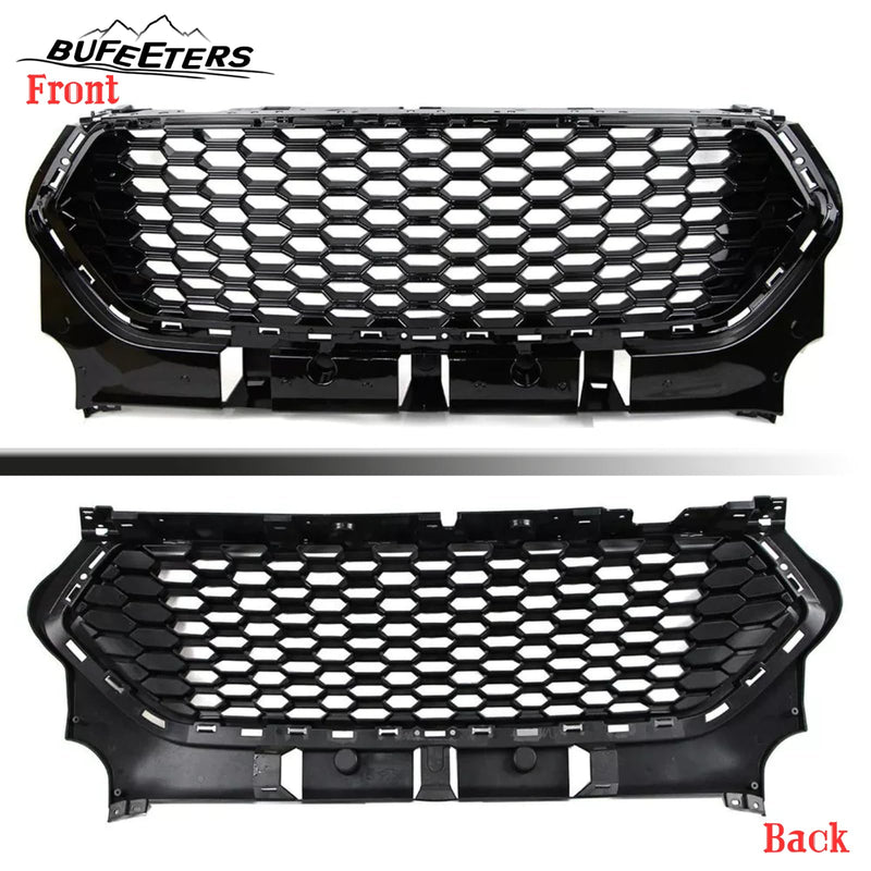 BUFEETERS  Front Bumper Upper Grille Fit For 2017 2018 2019 Ford Escape Kuga,Honeycomb Style,Gloss Black