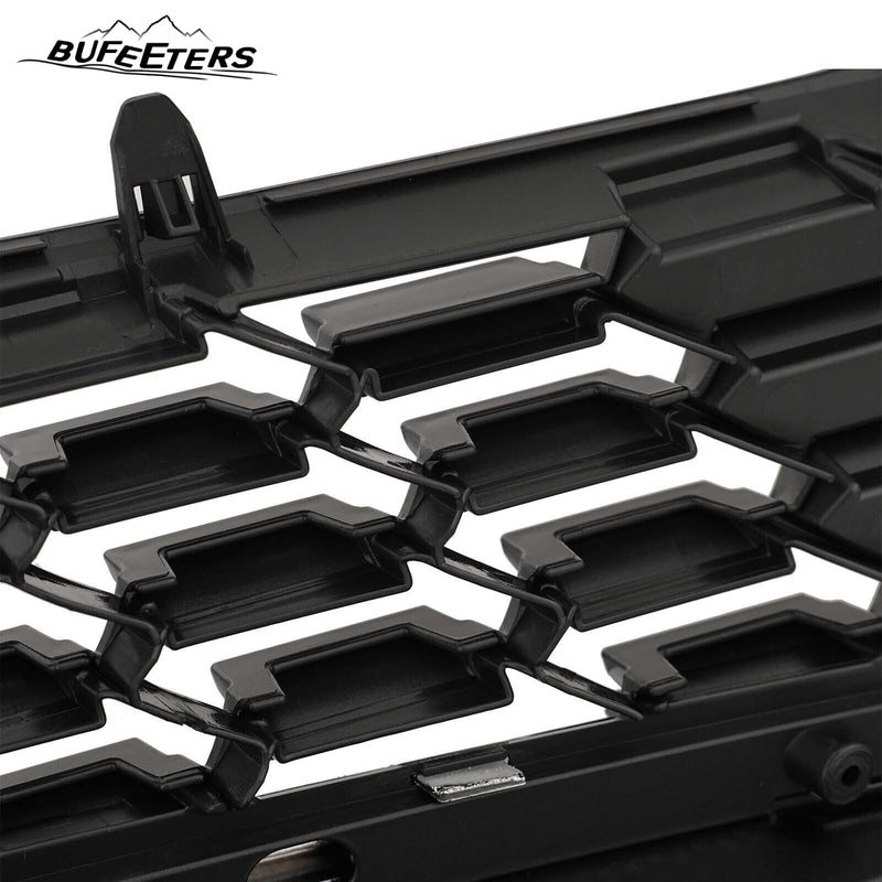 BUFEETERS Front Bumper Grille Model Mesh Grill Trim Fit For 2018 2019 2020 Toyota Sienna,Mesh Style,Chrome&Black