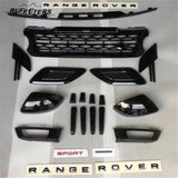 BUFEETERS   Front Side Rear Vent Grille Trim Moulding Fit For Range Rover Sport 2014 2015 2016 2017,Piano Black