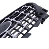 BUFEETERS  Front Bumper Upper Radiator Grille W/Chrome Trim  Fit For 2020 2021 2022 2023 Hyundai Venue,Factory Style,Black&Chrome