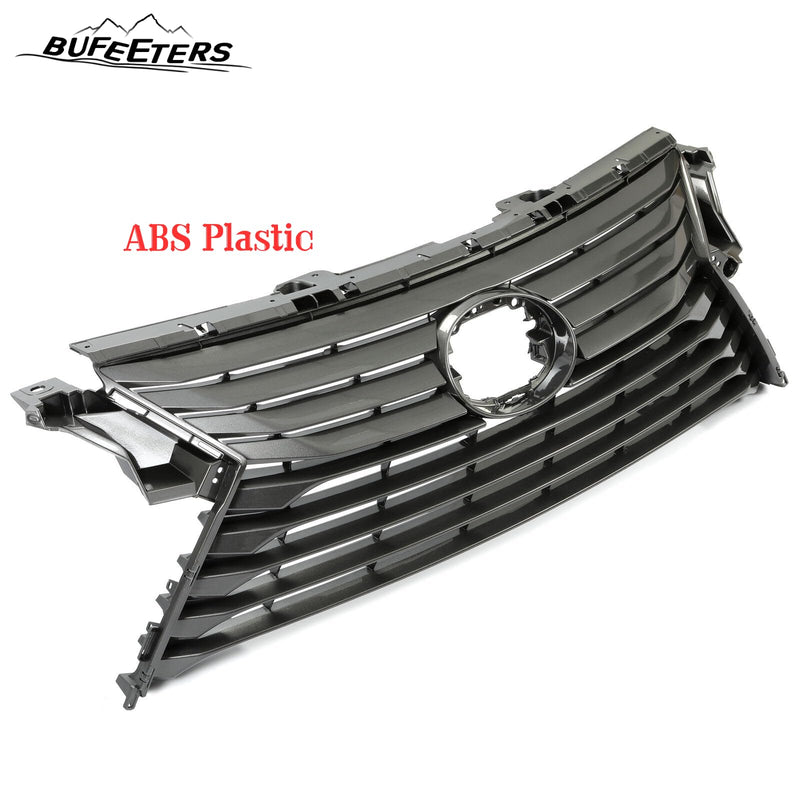 BUFEETERS  Front Upper Grille Fit For 2016 2017 2018 2019 Lexus RX350 RX450h RX350L Base Sport,Horizontal Billet Style,Shiny Gray