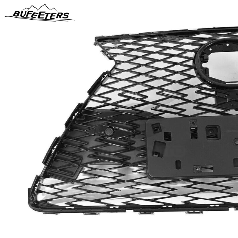 BUFEETERS  Front Bumper Grille Set Fit For 2018 2019 2020 2021 Lexus NX300 F Sport,Chrome&Black
