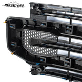 BUFEETERS Front Bumper Upper Grille Fit For 2020 2021 2022 F-250 F-350 F-450 F-550 Super Duty,Platinum Style,E7-Velocity Blue&Matte Black