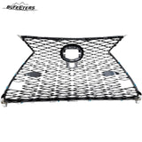 BUFEETERS  Front Bumper Grille Assembly Fit For 2018 2019 Lexus NX300 F Sport,Honeycomb Style,Painted Dark Gray Shell and Insert