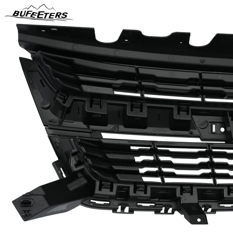 BUFEETERS Front Bumper Upper Grille Fit For 2015 2016 2017 2018 2019 2020 Chevrolet Colorado,Mesh Style,Gloss Black