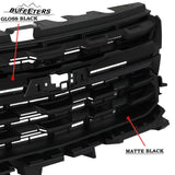 BUFEETERS Front Bumper Upper Grille  Grill W/ Gloss Black Trim Fit For 2021 2022 Chevrolet Colorado