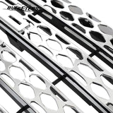 BUFEETERS Front Bumper Upper Chrome Grille Fit For 2011 2012 2013 2014 GMC Sierra 2500 HD Sierra 3500 HD,Honeycomb Style,Chrome&Silver