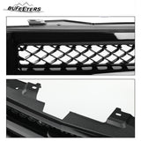 BUFEETERS Front Upper Grille Fit For 2007 2008 2009 2010 2011 2012 2013 Chevrolet Silverado 1500,Mesh insert Style,Gloss Black Shell w/ Black Insert