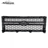 BUFEETERS Front Bumper Upper Grille Fit For 2014 2015 Chevy Silverado 1500,LTZ Style/Honeycomb Style,Summit White&Black
