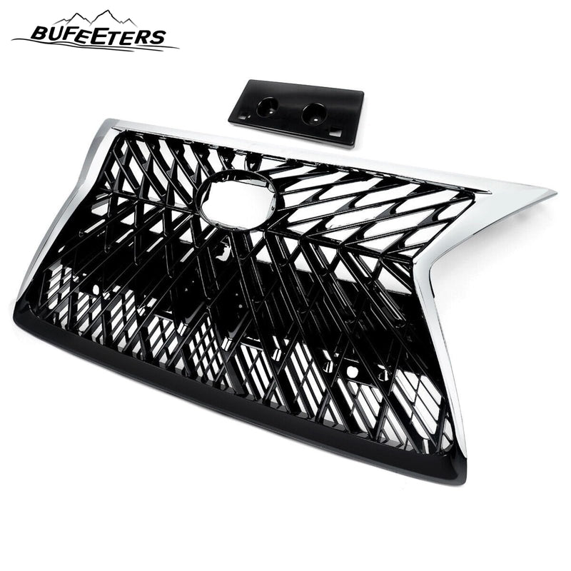 BUFEETERS Front Upper Grille Fit For 2014 2015 2016 2017 2018 2019 2020 2021 2022 LEXUS GX460,Factory Style,Chrome&Black