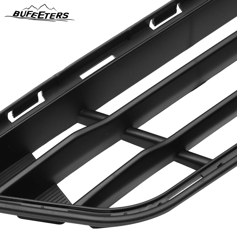 BUFEETERS    Front Bumper Upper+Lower Grille Assembly W/o Camera Hole Fit For 2017 2018 Hyundai Santa Fe Sport,Factory Style,Chrome&Silver&Black