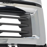 BUFEETERS Front Bumper Upper Grille Fit For 2014 2015 Chevy Silverado 1500,Factory Style,Black Grille with Chrome Surround