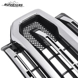 BUFEETERS Front Bumper Upper Grille Fit For 2020 2021 2022 F-250 F-350 F-450 F-550 Super Duty,Platinum Style,Silver&Black