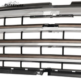 BUFEETERS Front Bumper Upper Grille Fit For 2022 2023 2024 Chevy Silverado 1500 High Country,Chrome&Silver