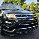 BUFEETERS Front Bumper Upper Grille Fit For 2018 2019 Ford Explorer,Factory Style,Chrome&Black