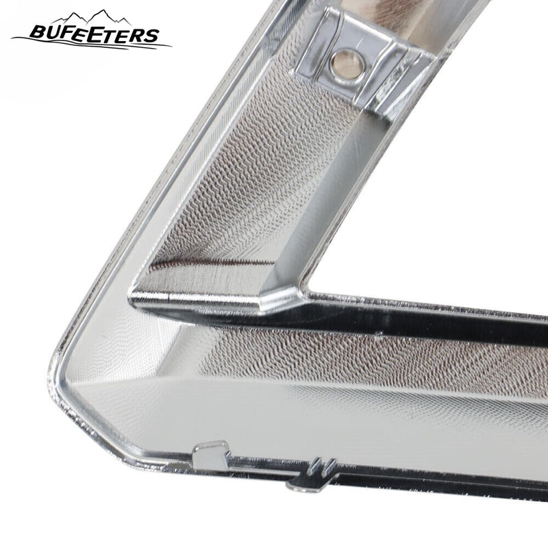 BUFEETERS Front Bumper Fascia Skid Plate Fit For 2019 2020 2021 Chevrolet Silverado 1500,Chrome&Silver