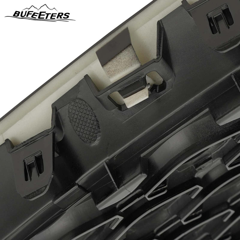 BUFEETERS  Front Bumper Upper Grille Fit For 2016 2017 2018 2019 2020 INFINITI QX60,Mesh Style,Gloss Black