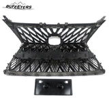BUFEETERS Front Upper Grille Fit For 2014 2015 2016 2017 2018 2019 2020 2021 2022 LEXUS GX460,Mesh Style,Gloss Black