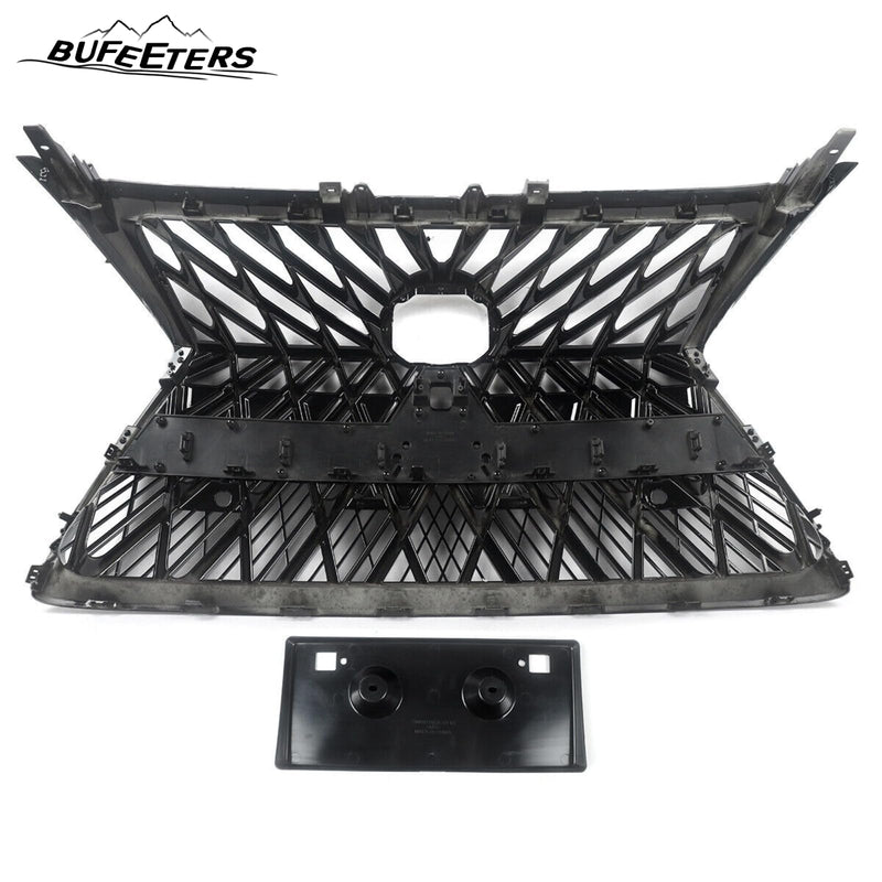 BUFEETERS Front Upper Grille Fit For 2014 2015 2016 2017 2018 2019 2020 2021 2022 LEXUS GX460,Mesh Style,Gloss Black
