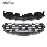 BUFEETERS Front Bumper Upper & Lower Grille Set Fit For 2016 2017 Chevrolet Equinox,Chrome&Black