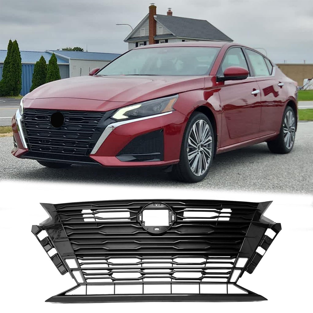 BUFEETERS  Front Bumper Grille Fit For 2023 2024 Nissan Altima SL/SV,Factory Style,Gloss Black