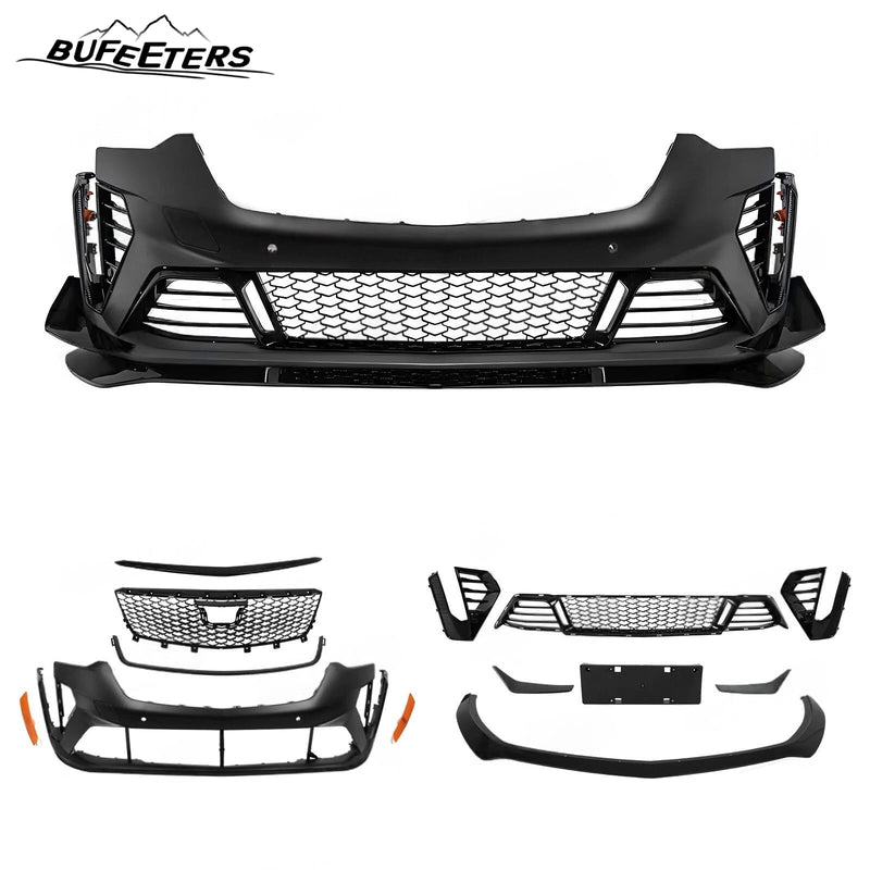 BUFEETERS  Front Bumper Grille Conversion Fit For 2020 2021 2022 2023 2024 Cadillac CT4,CT4-V Blackwing Style,Black