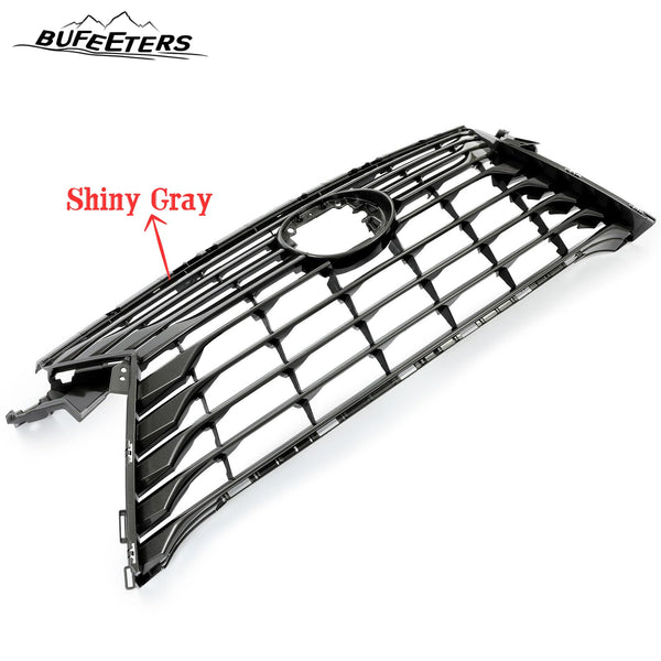 BUFEETERS  Front Upper Grille Fit For 2016 2017 2018 2019 Lexus RX350 RX450h RX350L Base Sport,Horizontal Billet Style,Shiny Gray