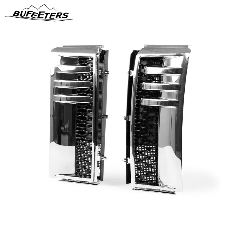BUFEETERS  Side Fender Vent Fit For 2002 2003 2004 2005 2006 2007 2008 2009 2010 Land Rover Range Rover L322,Chrome&Black